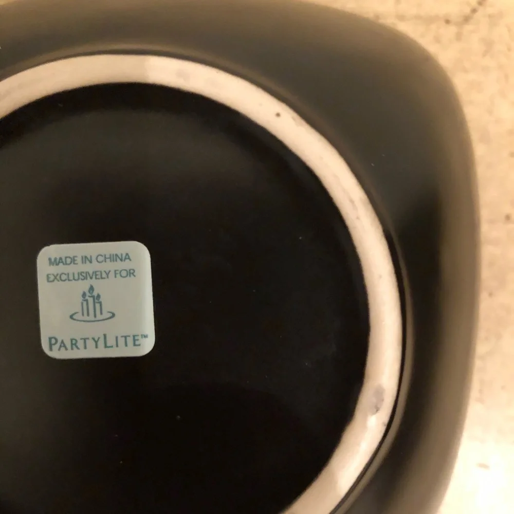 PartyLite Zen Purple Candle Holder and Plate Mint Condition